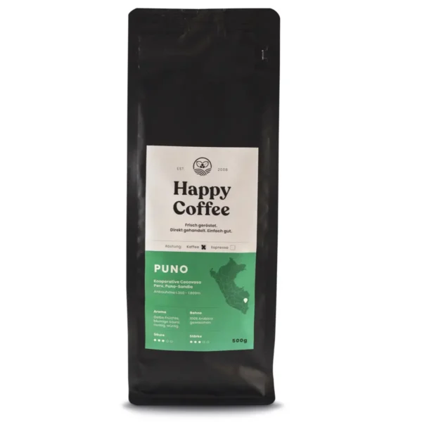 Puno Peru Kaffee gemahlen